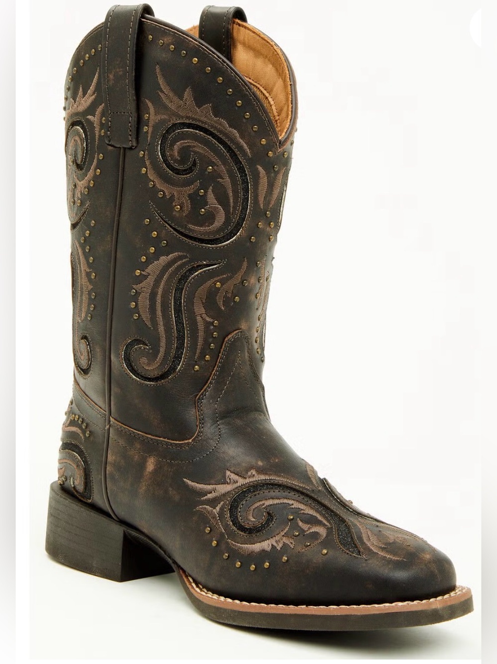 SHYANNE SOLSTICE WOMEN GRETA SHORT WESTERN BOOTS - BROAD SQUARE TOE BNWOT SIZE 8